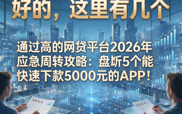 好的，这里有几个根据您要求生成的新标题供您参考：通过高的网贷平台2026年应急周转攻略：盘点5个能快速下款5000元的APP