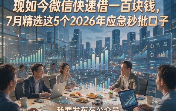现如今微信快速借一百块钱，7月精选这5个2026年应急秒批口子