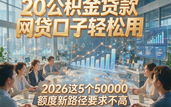 20公积金贷款网贷口子轻松用，2026这5个5000额度新路径要求不高