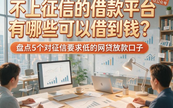 不上征信的借款平台有哪些可以借到钱？盘点5个对征信要求低的网贷放款口子