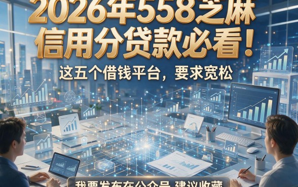 2026年558芝麻信用分贷款必看！这五个借钱平台要求宽松，建议收藏
