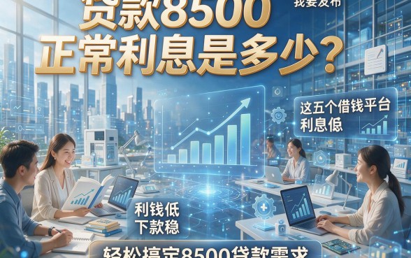贷款8500正常利息是多少？这五个借钱平台利息低、下款稳，轻松搞定8500贷款需求