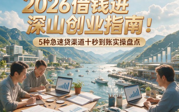 2026借钱进深山创业指南：5种急速贷渠道十秒到账实操盘点