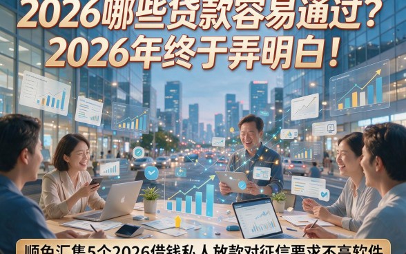 2026哪些贷款容易通过？2026年终于弄明白！顺便汇集5个2026借钱私人放款对征信要求不高软件