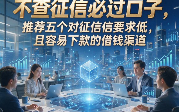 不查征信必过口子，推荐五个对征信要求低且容易下款的借钱渠道
