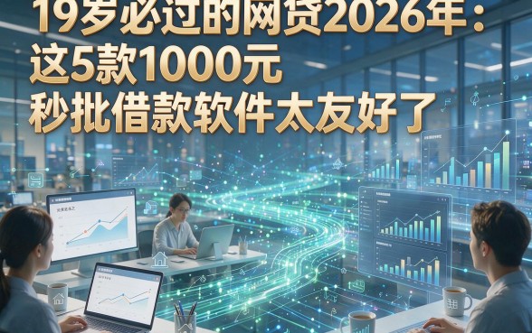 19岁必过的网贷2026年：这5款1000元秒批借款软件太友好了！