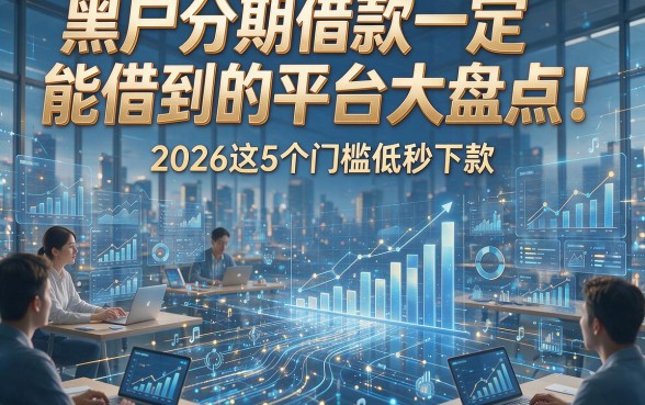 黑户分期借款一定能借到的平台大盘点！2026这5个门槛低秒下款