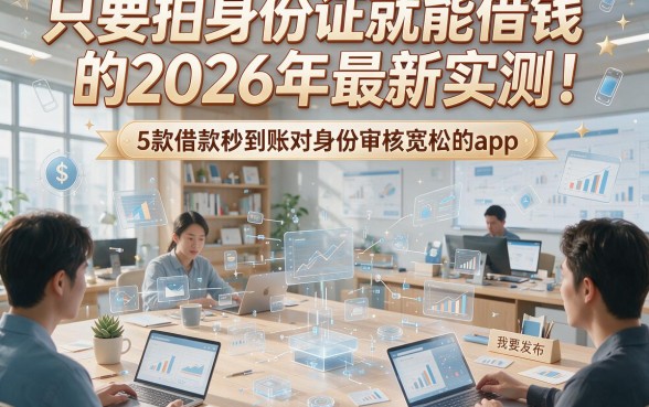 只要拍身份证就能借钱的2026年最新实测！解析5款借款秒到账对身份审核宽松的app