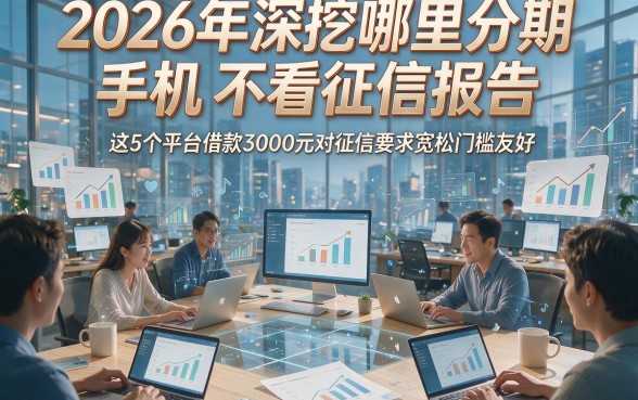2026年深挖哪里分期手机不看征信报告，这5个平台借款3000元对征信要求宽松门槛友好