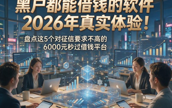 黑户都能借钱的软件2026年真实体验！盘点这5个对征信要求不高的6000元秒过借钱平台
