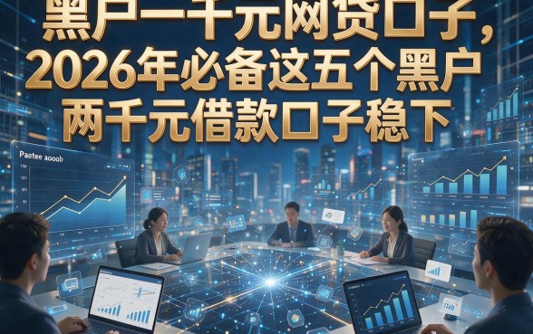 黑户一千元网贷口子，2026年必备这五个黑户两千元借款口子稳下