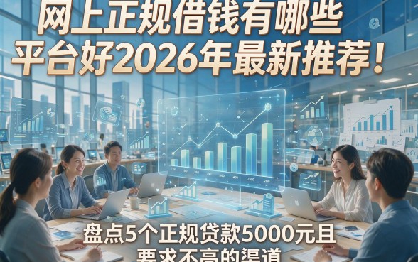 网上正规借钱有哪些平台好2026年最新推荐！盘点5个正规贷款5000元且要求不高的渠道