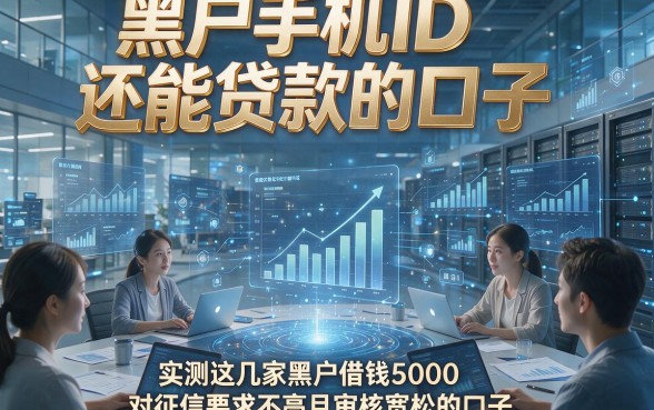 黑户手机ID还能贷款的口子，实测这几家黑户借钱5000对征信要求不高且审核宽松的口子