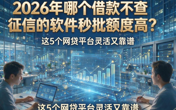 2026年哪个借款不查征信的软件秒批额度高？这5个网贷平台灵活又靠谱！