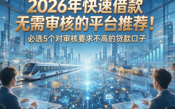 2026年快速借款无需审核的平台推荐！必选5个对审核要求不高的贷款口子
