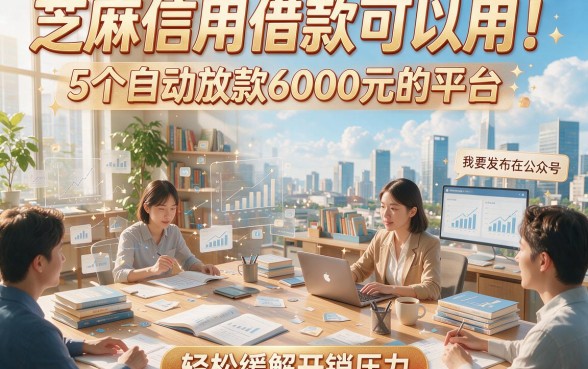 芝麻信用借款可以用！5个自动放款6000元的平台，轻松缓解开销压力