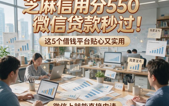 芝麻信用分550微信贷款秒过！这5个借钱平台贴心又实用，微信上就能直接申请