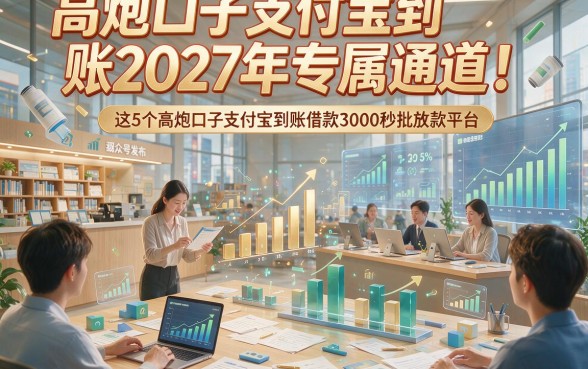 高炮口子支付宝到账2027年专属通道！附带解析这5个高炮口子支付宝到账借款3000秒批放款的平台
