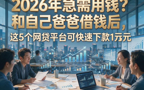 2026年急需用钱？和自己爸爸借钱后，这5个网贷平台可快速下款1万元！