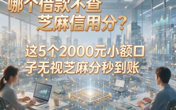 哪个借款不查芝麻信用分？这5个2000元小额口子无视芝麻分秒到账！