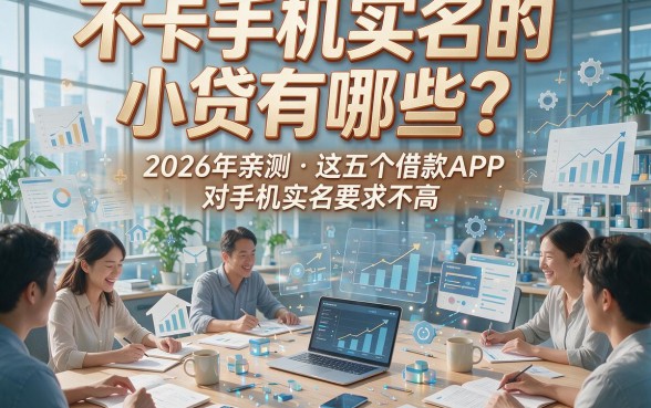 不卡手机实名的小贷有哪些？2026年亲测这五个借款APP对手机实名要求不高