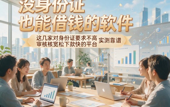 没身份证也能借钱的软件，这几家对身份证要求不高审核宽松下款快的平台实测靠谱