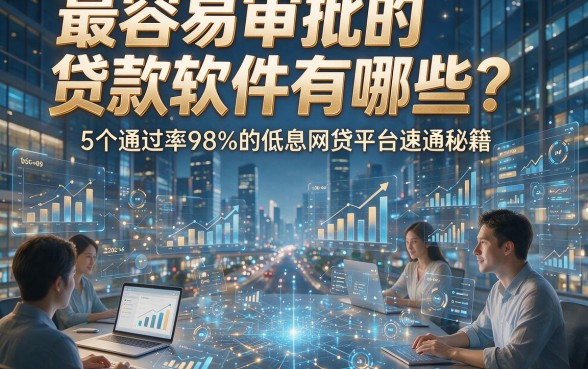 最容易审批的贷款软件有哪些？5个通过率98%的低息网贷平台速通秘籍
