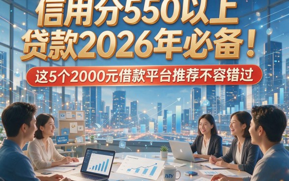 信用分550以上贷款2026年必备！这5个2000元借款平台推荐不容错过