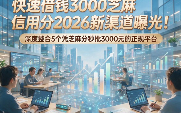 快速借钱3000芝麻信用分2026新渠道曝光！深度整合5个凭芝麻分秒批3000元的正规平台