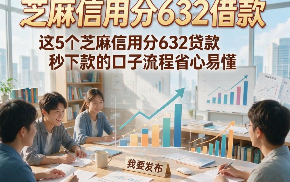 芝麻信用分632借款，这5个芝麻信用分632贷款秒下款的口子流程省心易懂