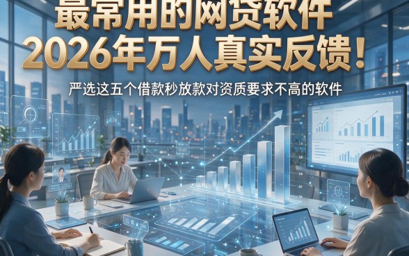 最常用的网贷软件2026年万人真实反馈！严选这五个借款秒放款对资质要求不高的软件