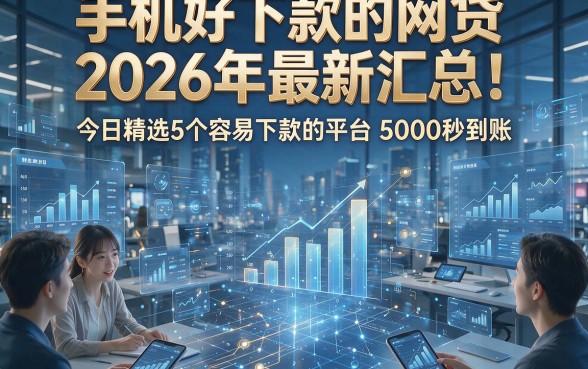 手机好下款的网贷2026年最新汇总！今日精选5个容易下款的平台5000秒到账