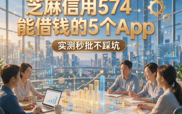 芝麻信用574能借钱的5个App，实测秒批不踩坑！