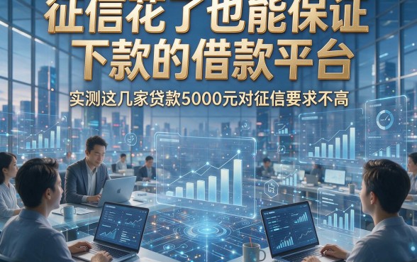 征信花了也能保证下款的借款平台，实测这几家贷款5000元对征信要求不高！