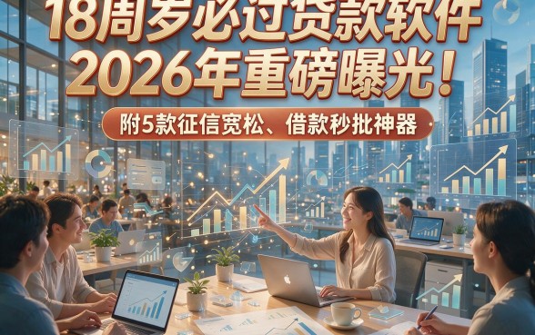 18周岁必过贷款软件2026年重磅曝光！附5款征信宽松、借款秒批神器