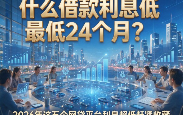 什么借款利息低最低24个月？2026年这五个网贷平台利息超低赶紧收藏