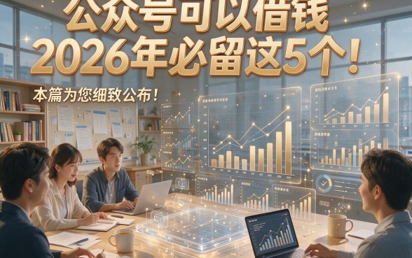 公众号可以借钱2026年必留这5个！本篇为您细致公布！公众号可以借钱2026年必留这5个！本篇为您细致公布！