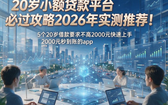 20岁小额贷款平台必过攻略2026年实测推荐！5个20岁借款要求不高2000元秒到账的app快速上手