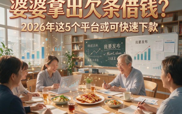 婆婆拿出欠条借钱？2026年这5个平台或可快速下款