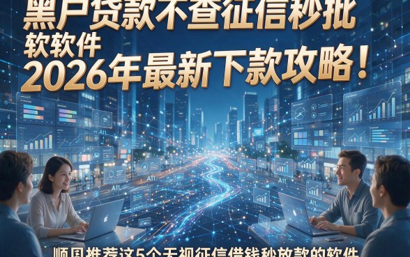 黑户贷款不查征信秒批软件2026年最新下款攻略！顺便推荐这5个无视征信借钱秒放款的软件