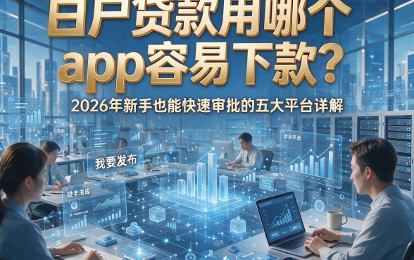白户贷款用哪个app容易下款？2026年新手也能快速审批的五大平台详解！