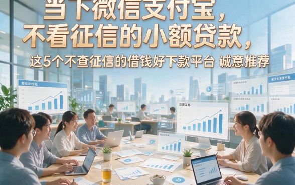 当下微信支付宝不看征信的小额贷款，这5个不查征信的借钱好下款平台诚意推荐