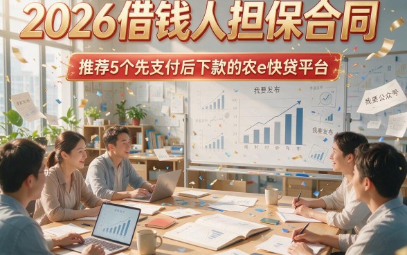 2026借钱人担保合同，推荐5个先支付后下款的农e快贷平台