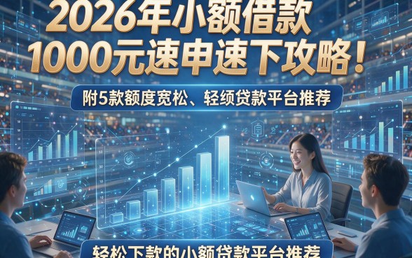 2026年小额借款1000元速申速下攻略！附5款额度宽松、轻松下款的小额贷款平台推荐
