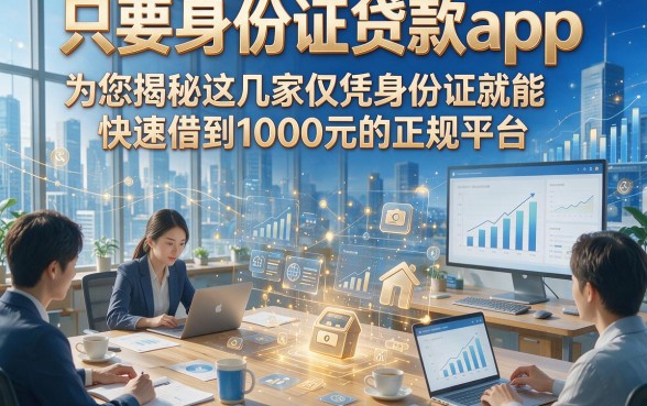 只要身份证贷款app，为您揭秘这几家仅凭身份证就能快速借到1000元的正规平台