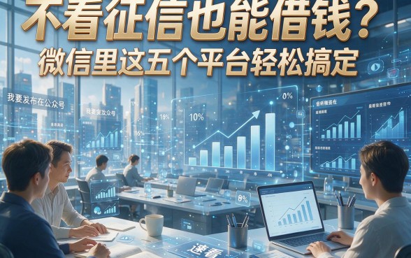 不看征信也能借钱？微信里这五个平台轻松搞定，速看！