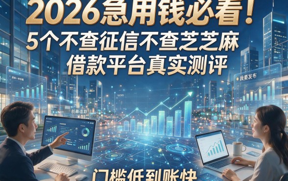 2026急用钱必看！5个不查征信不查芝麻借款平台真实测评，门槛低到账快！