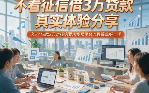 不看征信借3万贷款真实体验分享，这5个借款3万对征信要求宽松平台流程简单好上手