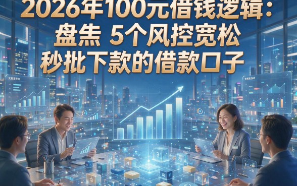 2026年100元借钱逻辑：盘点5个风控宽松、秒批下款的借款口子