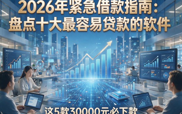 2026年紧急借款指南：盘点十大最容易贷款的软件，这5款30000元必下款！